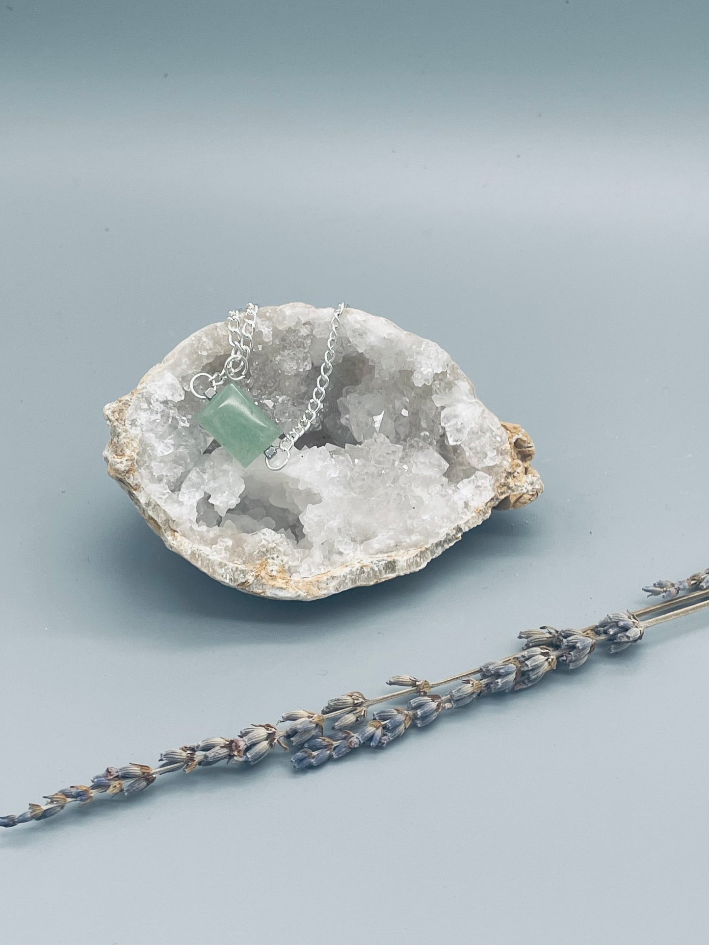 Aventurina (Prasio) en Pulsera de en Acero Inoxidable Ajustable