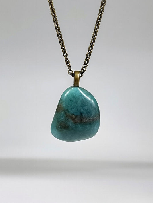 Aventurina Natural en Collar - Bronce 50cm