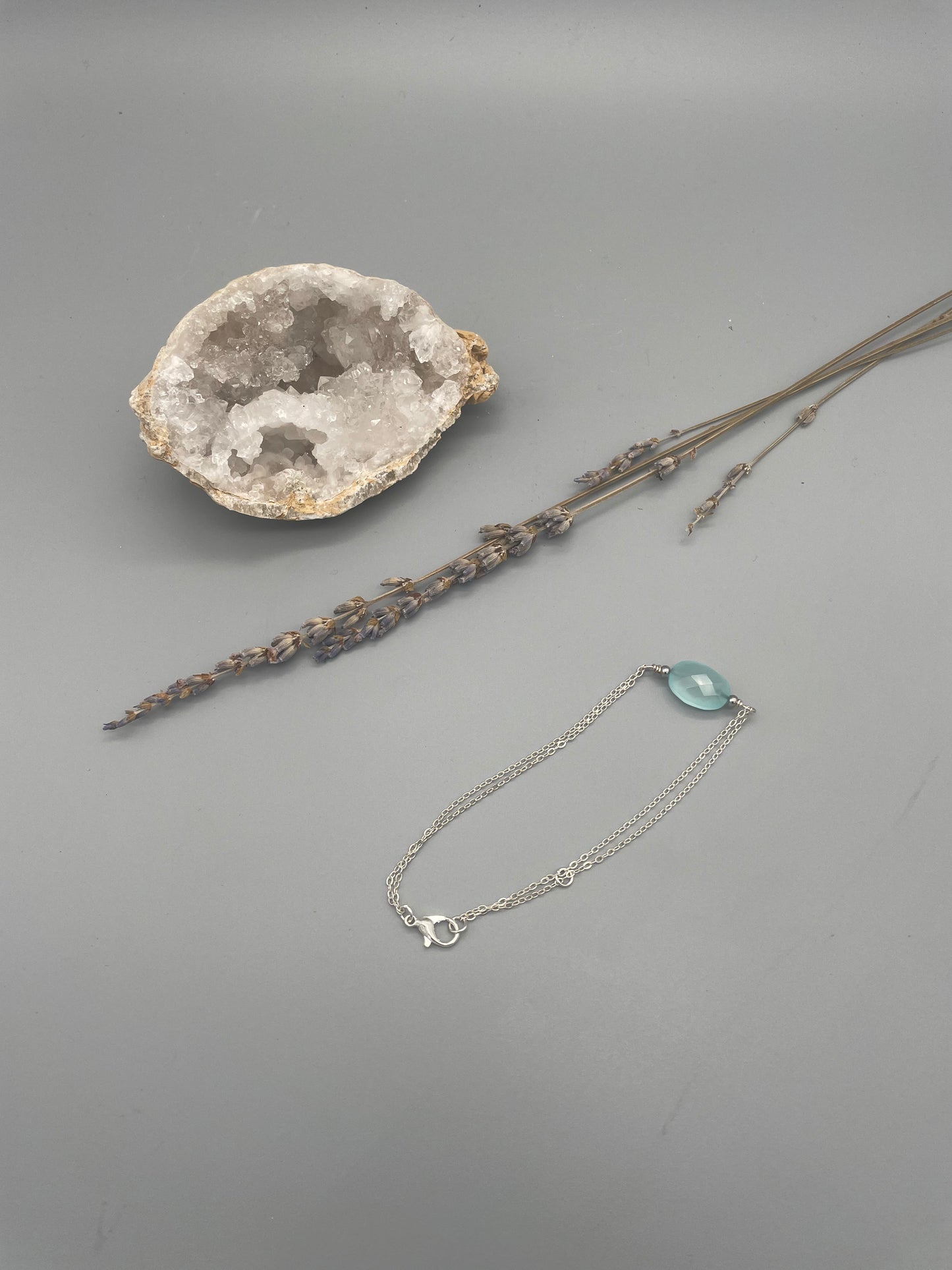 Aguamarina en Pulsera de en Acero Inoxidable Ajustable