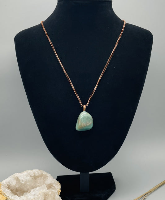 Aventurina Natural en Collar - Bronce 50cm