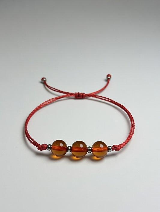 Cornalina en Pulsera (hilo rojo) - Santa Hildegarda