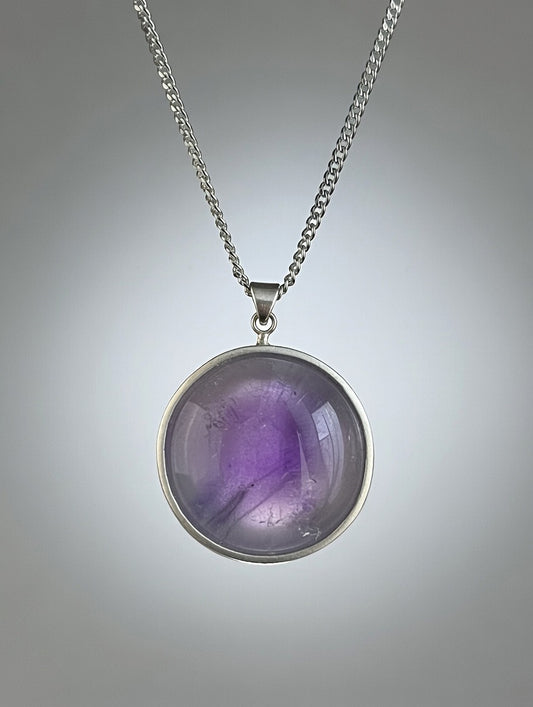 Amatista en Collar - Plata 925 Circular 65cm