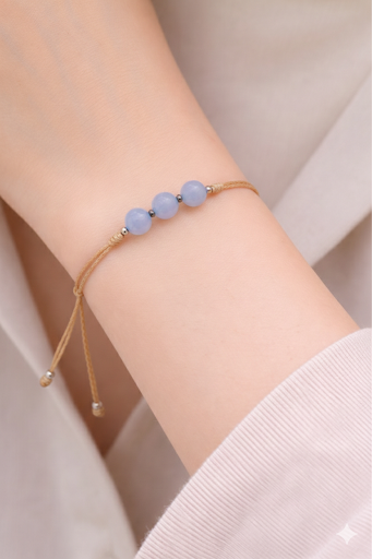 Calcedonia en Pulsera - Santa Hildegarda