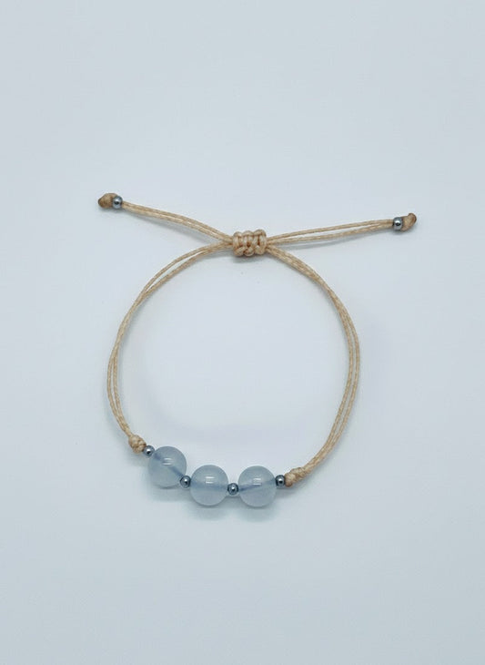 Calcedonia en Pulsera - Santa Hildegarda