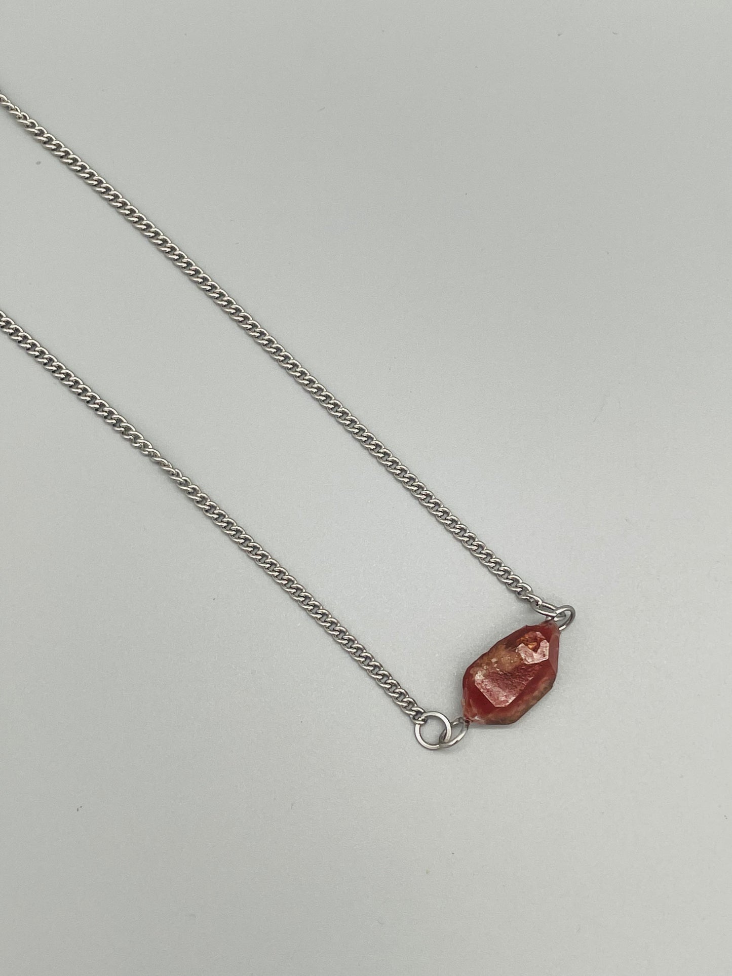 Jacinto en Collar 50 cm con Cadena de Acero Inoxidable