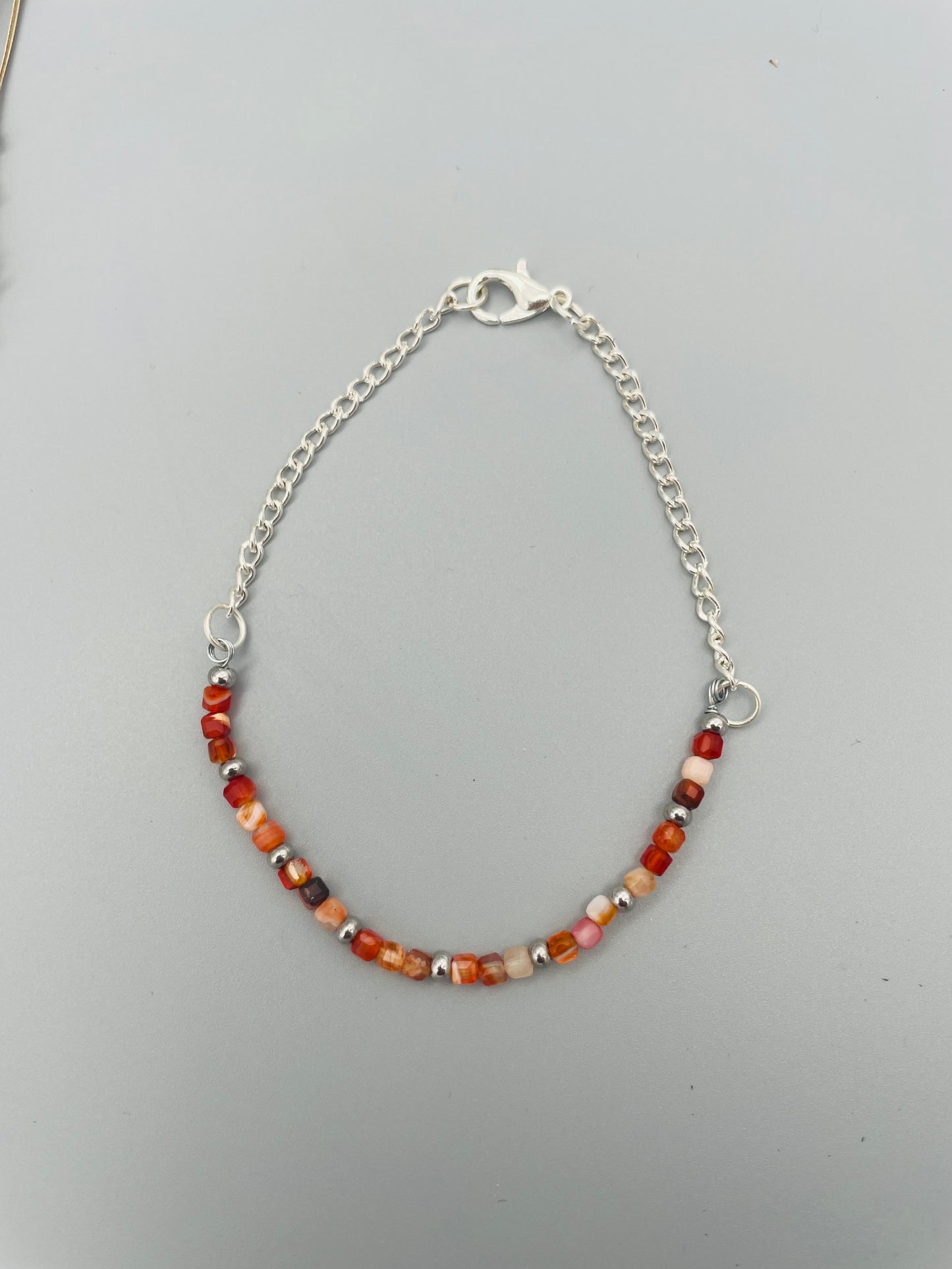 Sardónice en Pulsera de Ajustable con Cuentas Naturales